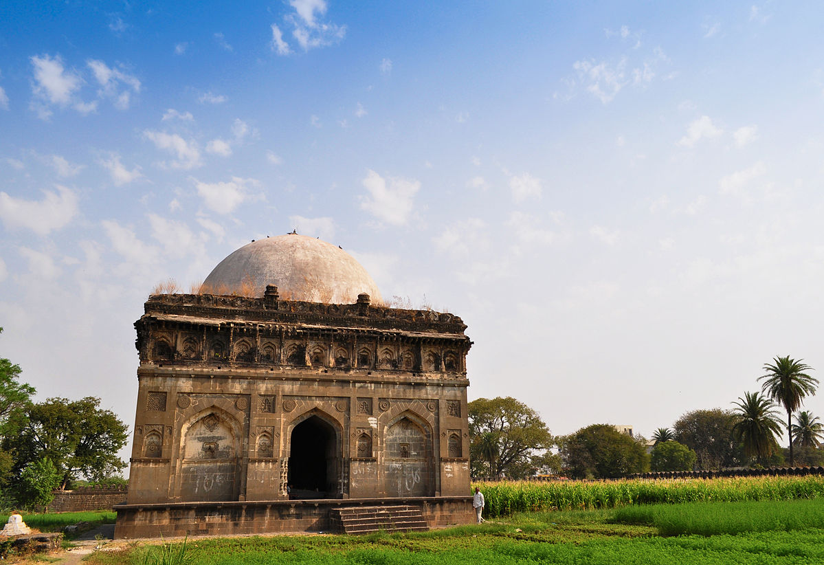 Bagh Rauza is an Indo-Islamic tomb complex with a black basalt stone mausoleum featuring a white-plastered dome, enclosed within high boundary walls.[3]
