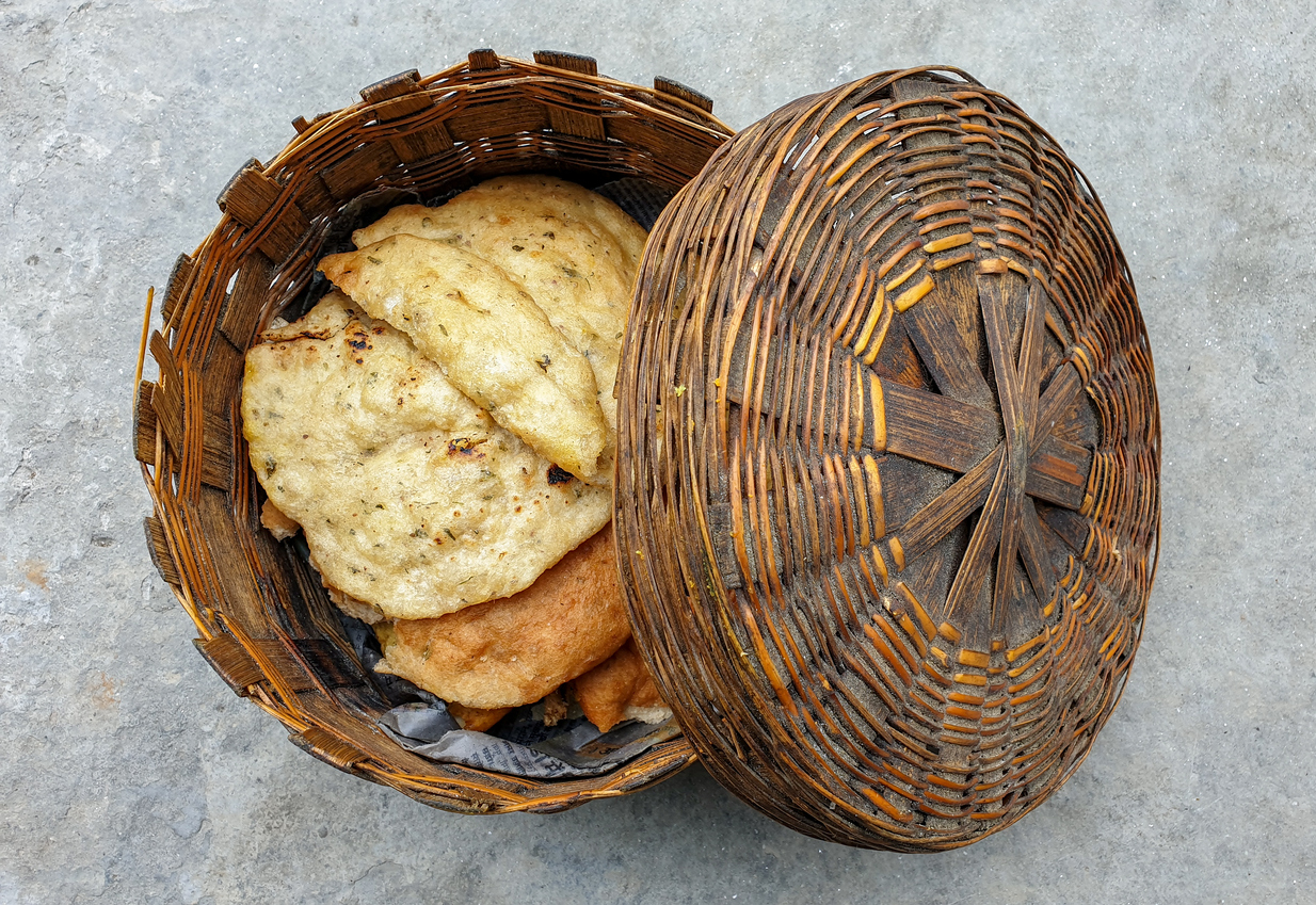 Dawali, a bamboo basket used for storing rotis[3]