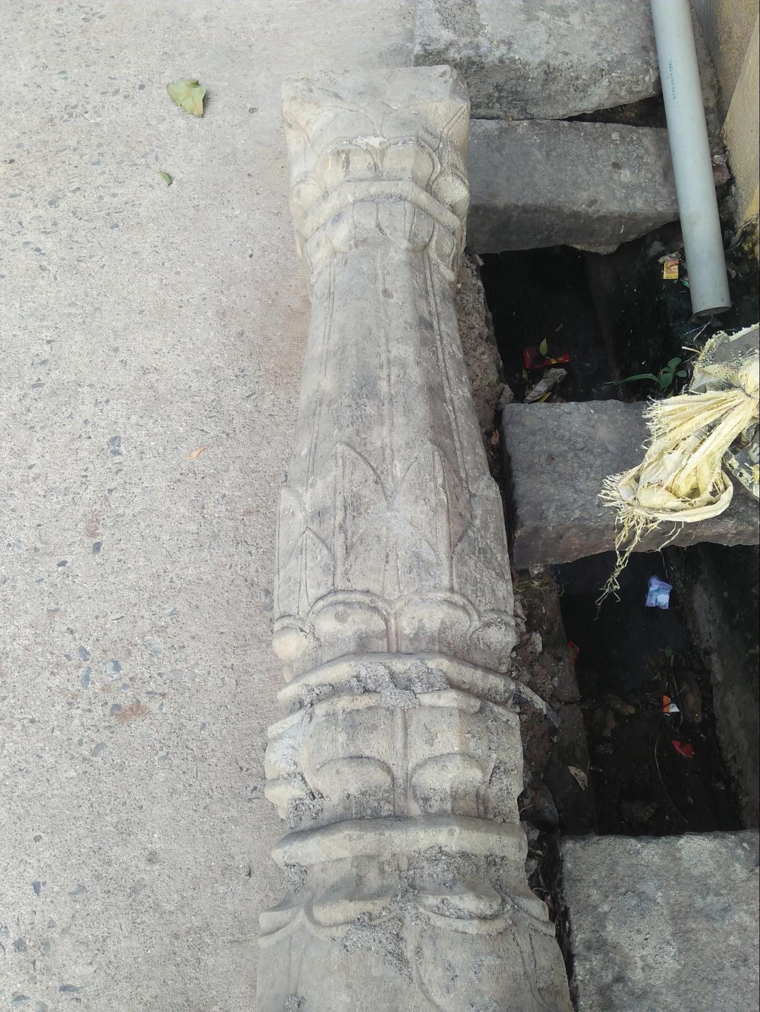 Columns in Mahimapur Chi Vihir that are believed to date back to the Yadava dynasty. (Source: CKA Archives)
