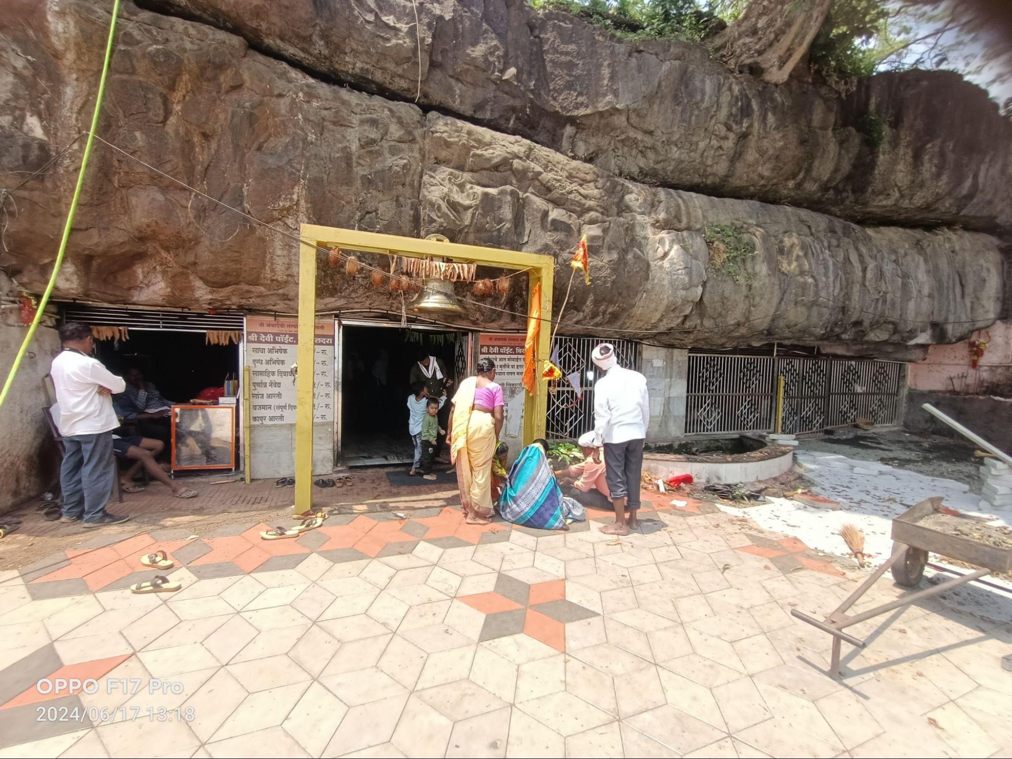 Devi mandir situated among the rock formations at the summit of Devi Point. (Source: CKA Archives)