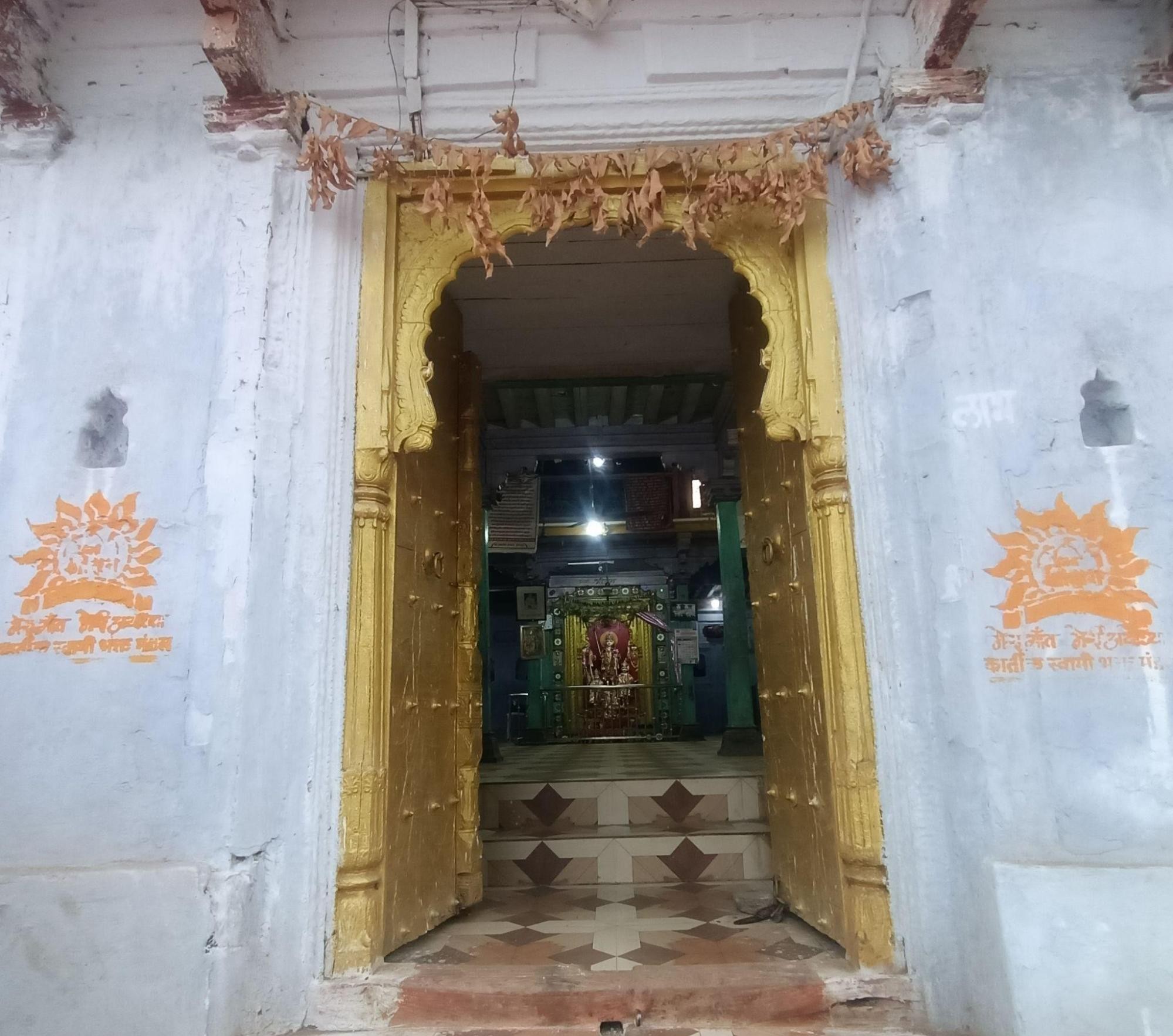 The ornate doorway of the Ram Mandir, Bundelpura. (Source: CKA Archives)