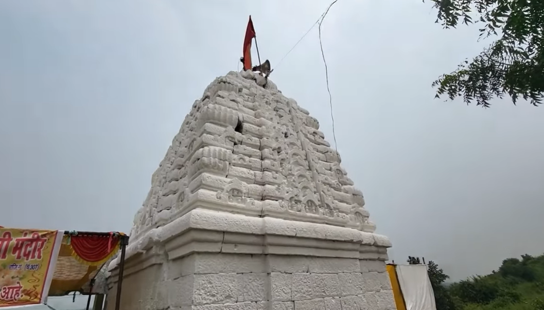 An Outside view of the Mandir.