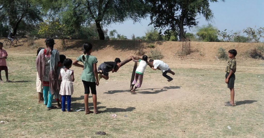 During the Holi in March, the game of ghanmakad is enjoyed with great enthusiasm by both children and adults. (Source: CKA Archives).