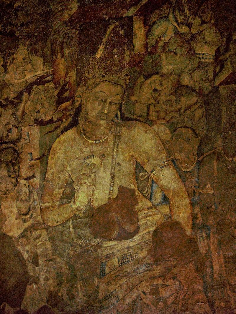A painting of Bodhisattva Padmapani in Ajanta[4]