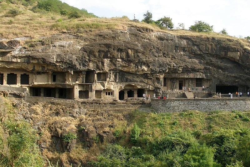 The Ellora Caves in Khuldabad Taluka, Chhatrapati Sambhaji Nagar[12]