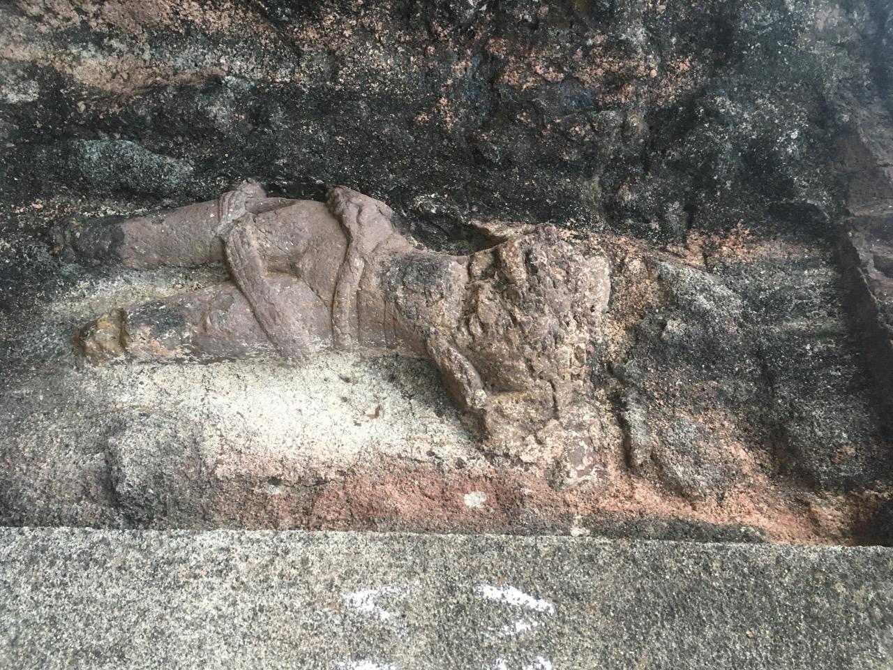 Weathered outer wall of one of the later caves, showing signs of erosion over time. (Source: CKA Archives)