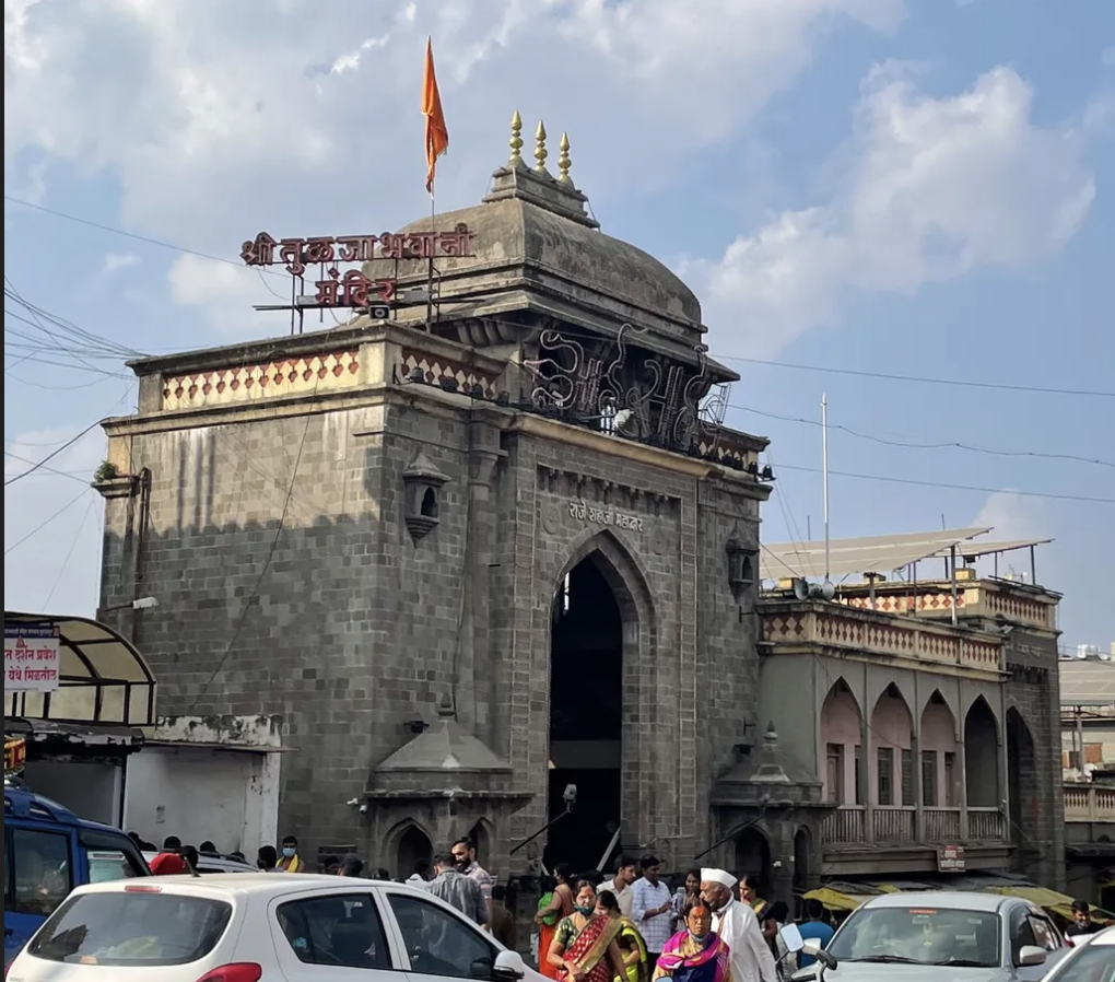One of the entrances of the very famous Tulja Bhavani Mandir, built in stone. (Source: CKA Archives)