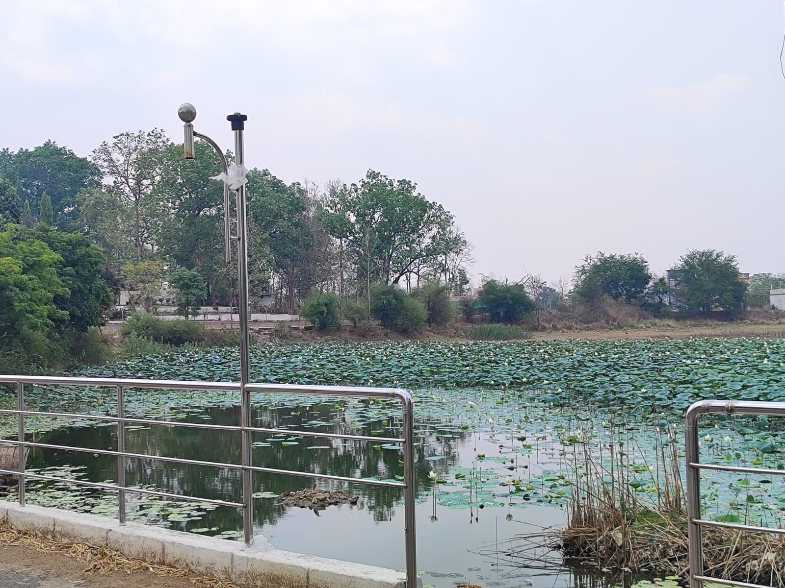 The lake in which the Jyoti Kalas are immersed during Navratri (Source: CKA Archives)