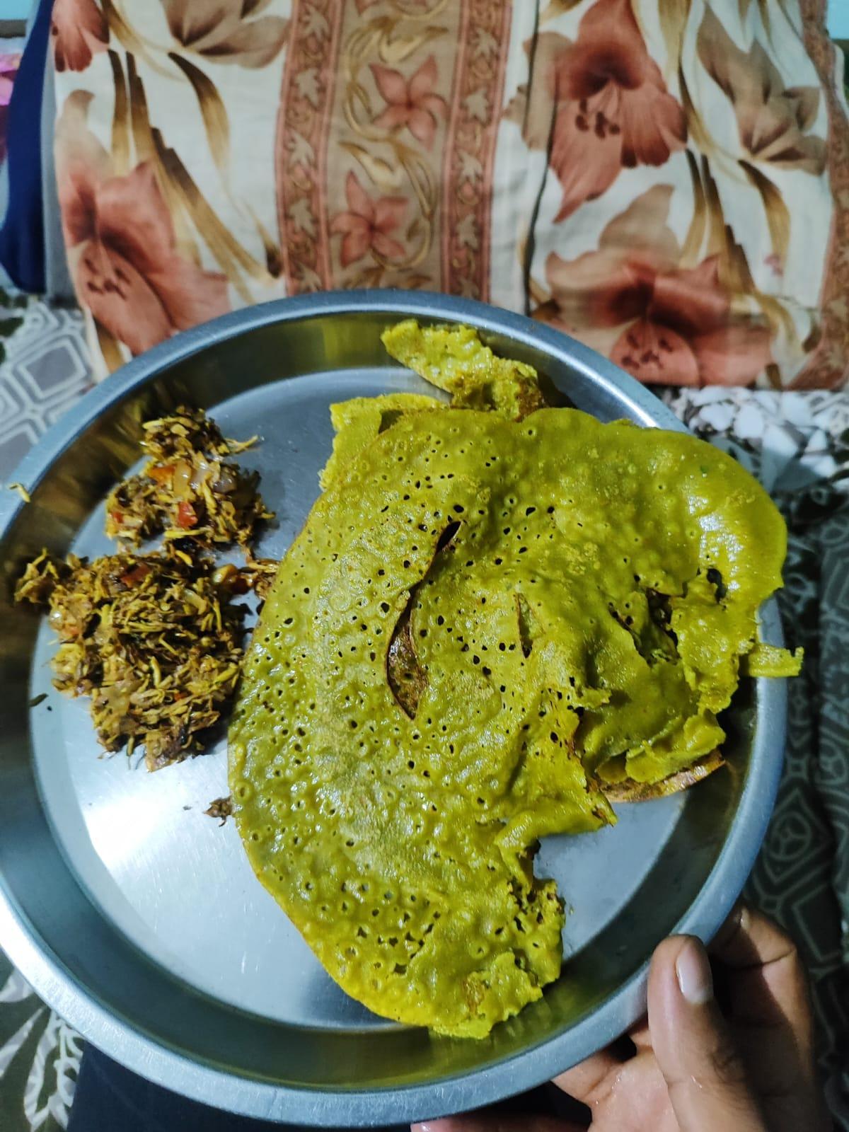 Kudwa Flower Bhaji with Lasnachya Panachya Aakshya (Source: CKA Archives)