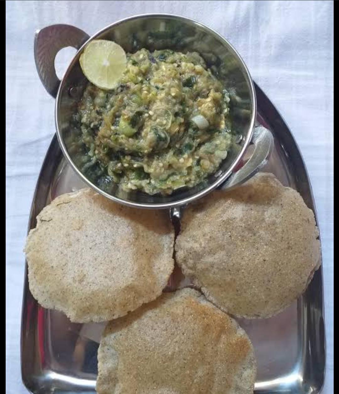 Vangyache Bharit with Puri (Source: CKA Archives)