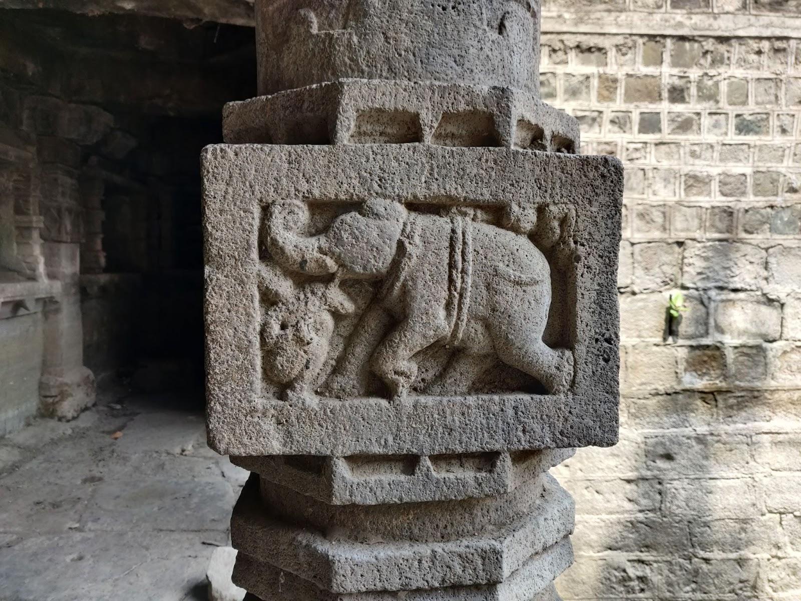 All the above pictures showcase the pillars adorned with intricate motifs of flowers, elephants, etc. (Source: CKA Archives)