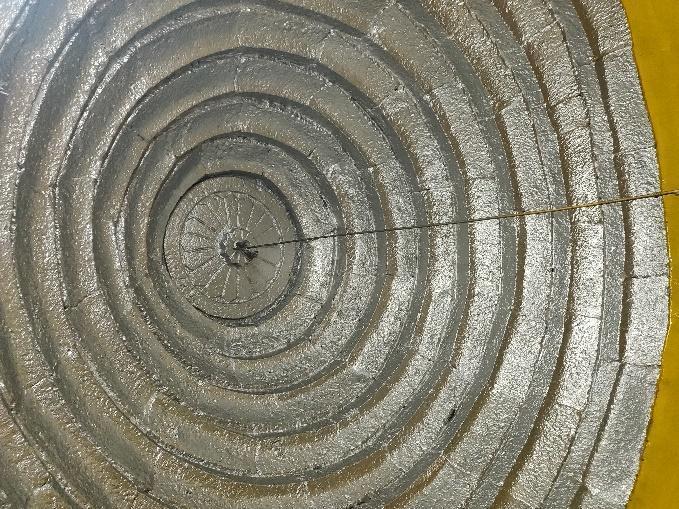 Hanuman Mandir’s ceiling features a circular arrangement of stones topped with a beautifully designed central stone (Source: CKA Archives)