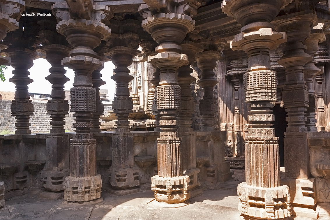 The Sabhamandap of Kopeshwar Mandir is supported by 60 intricately carved pillars.[4]