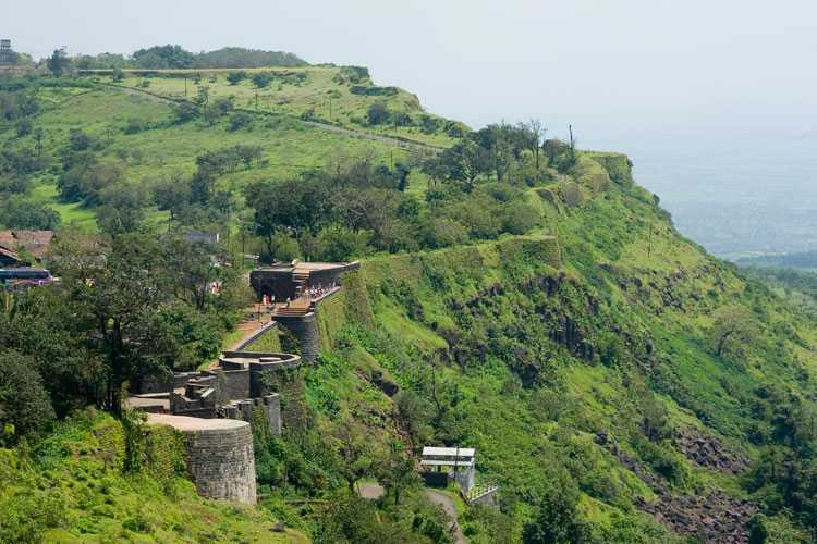 Panhala Fort, Kolhapur district.Built under Bhoja II (c. 1178–1209 CE), this Sahyadri stronghold controlled trade routes between the Konkan and the Deccan plateau.