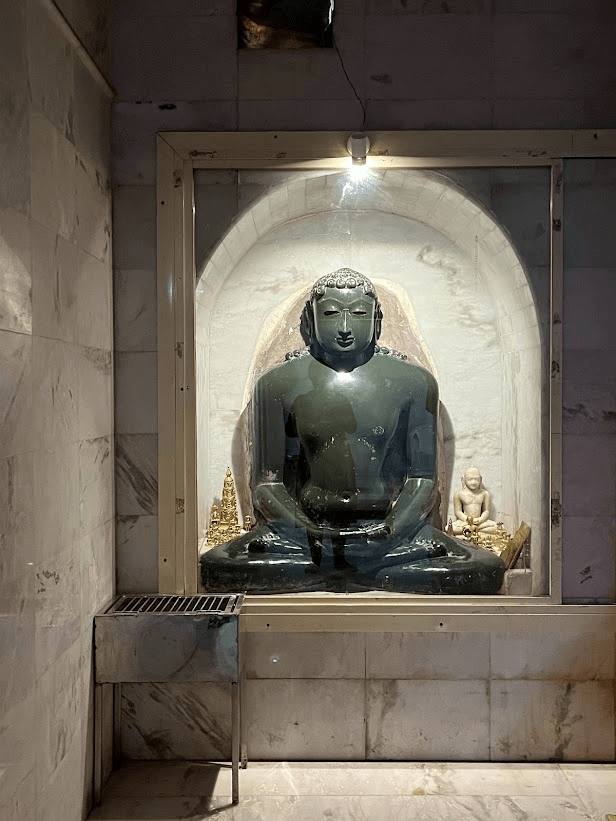 Black stone image of Chintamani Parshvanath.The tirthankara is one of the most venerated figures in the Jain tradition. (Source: CKA Archives)