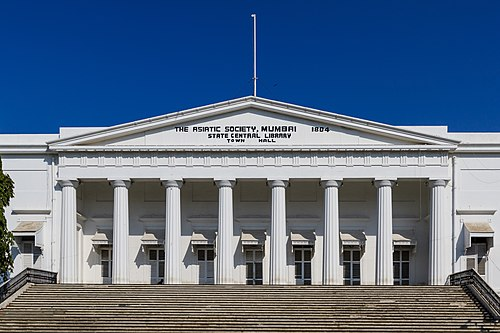 The Asiatic Society is an example of Neo-Classical architecture and features a Grecian portico.[7]