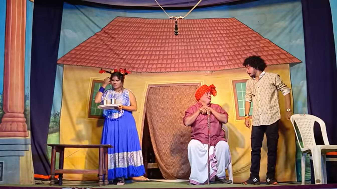 Performance of Zadipatti Rangbhumi during a local festival.[2]