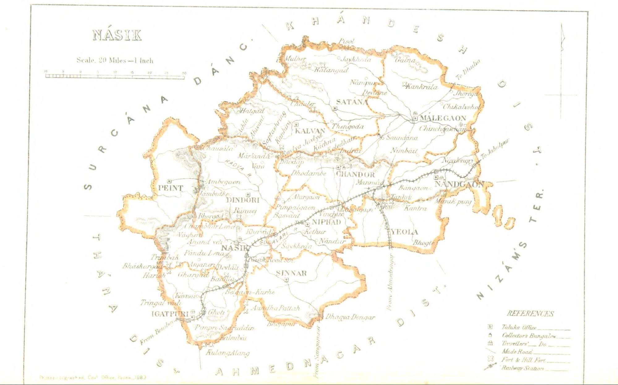 Nashik District in 1883.