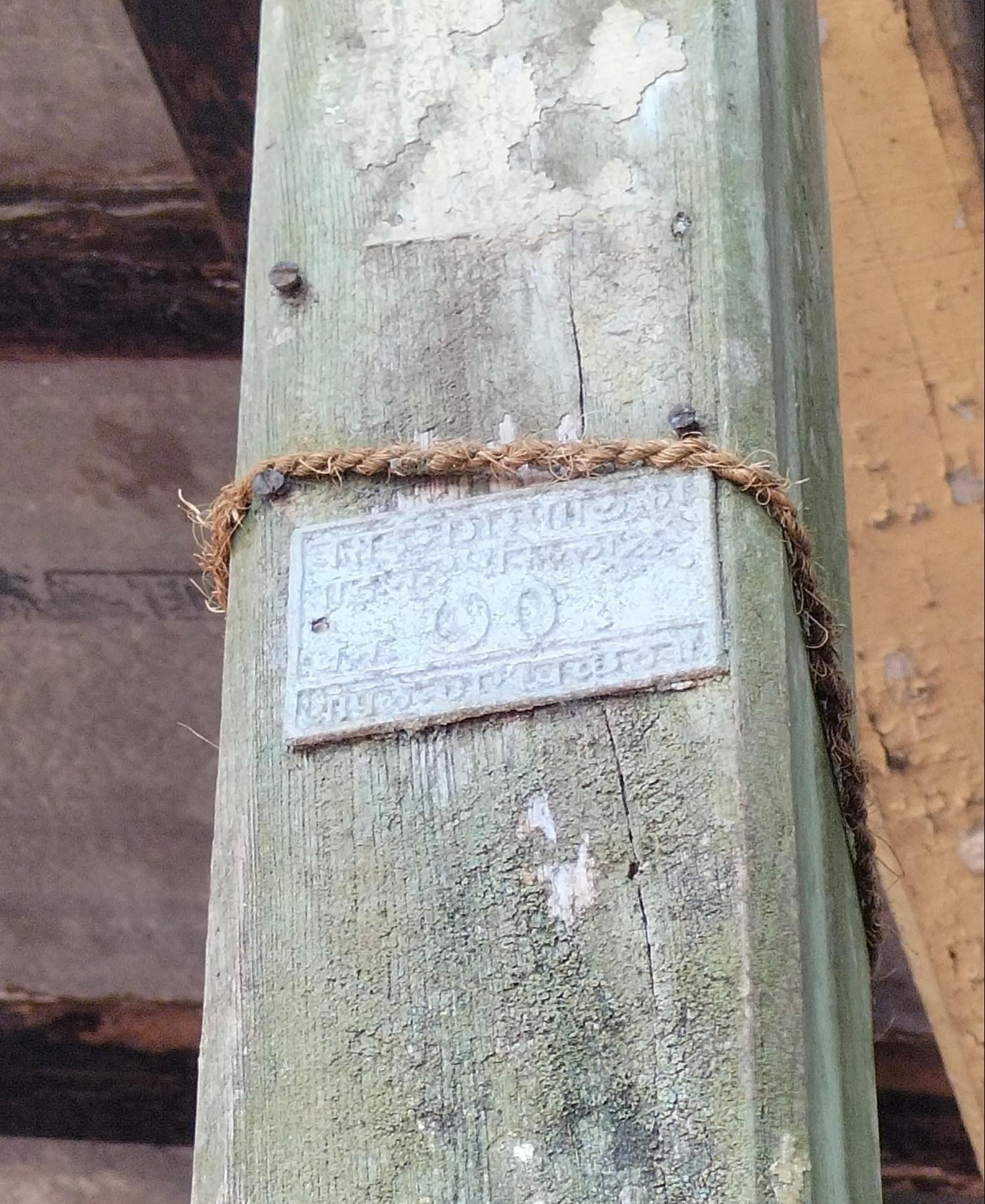 Notably, on one of the pillars, one notices a board stating the property details. This board was put up by the Old Gram Panchayat. (Source: CKA Archives)