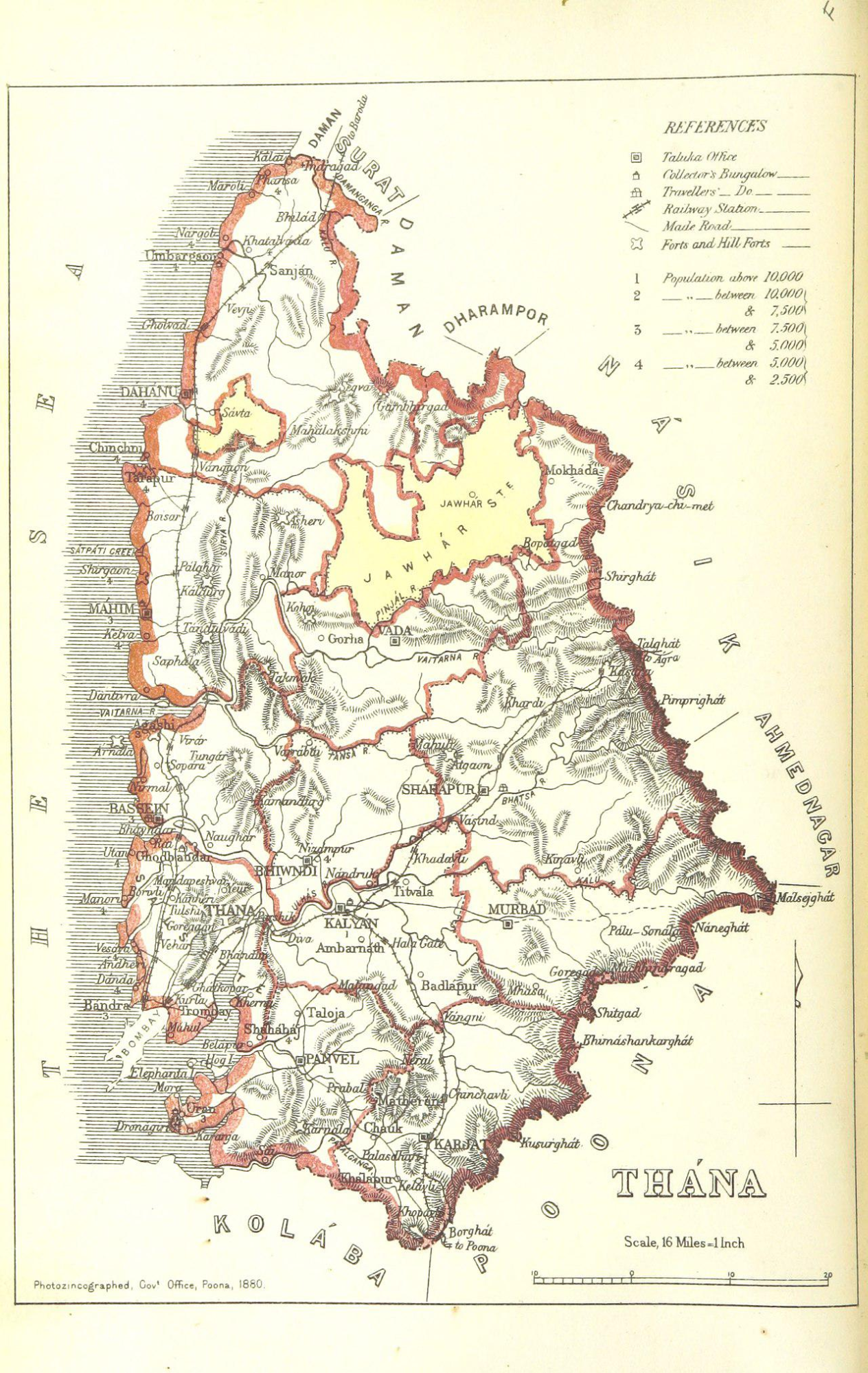 In 1896, the present-day Palghar district constituted the northern portion of the Thane district.
