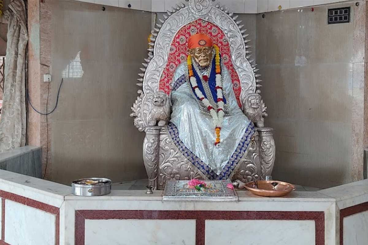 Sai Baba at Shri Sai Janmasthan Mandir, Pathri, a site traditionally regarded as his birthplace.[8]