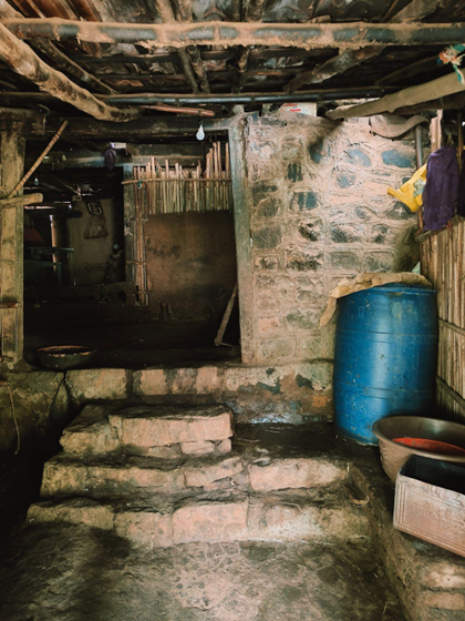 A rustic interior featuring basalt stone in its natural form, adding an earthy and timeless character to the space. (Source: CKA Archives)