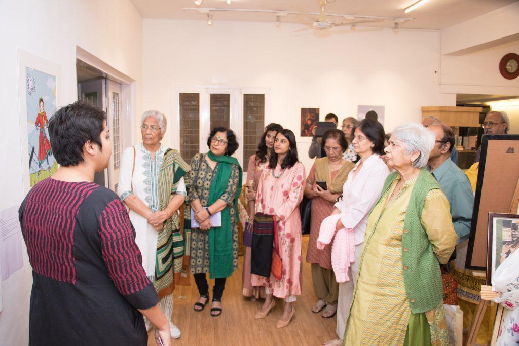 A visual exhibition inside Gyaan Adab.[10]