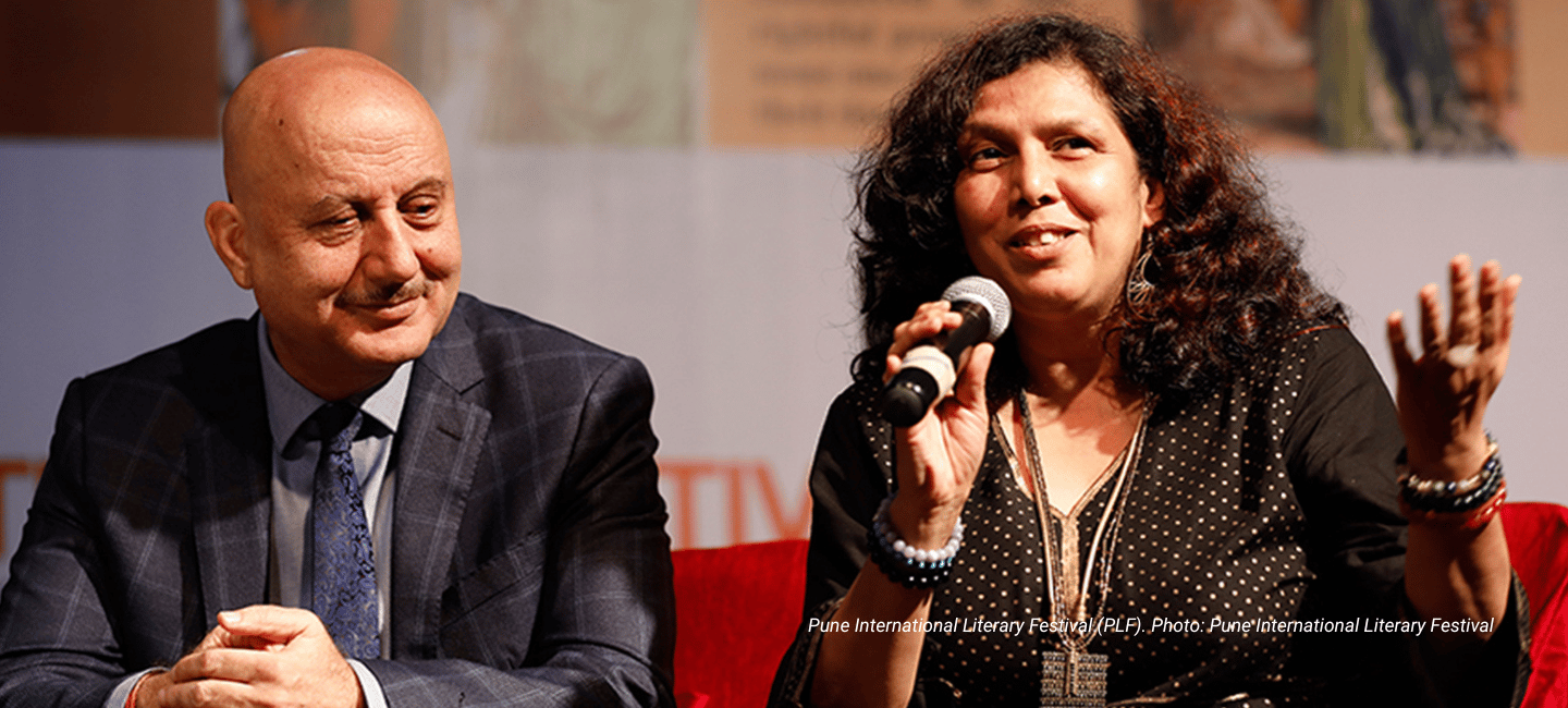 Actor Anupam Kher with PILF founder Dr. Manjiri Prabhu.[12]