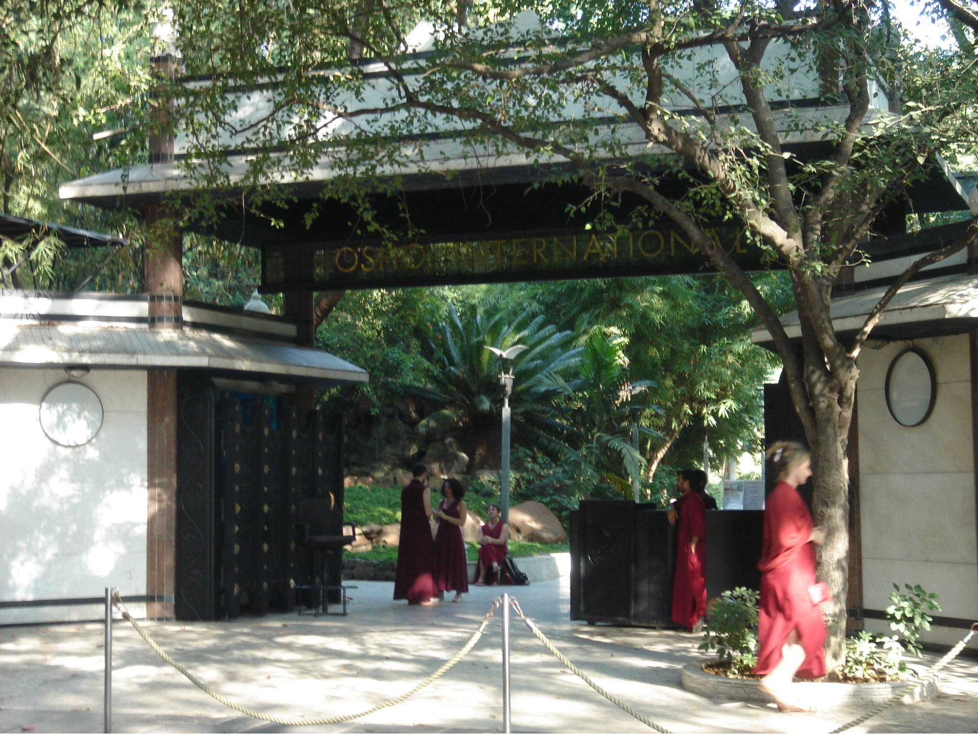 Main entrance to the Osho International Meditation Resort in Koregaon Park, Pune, founded by Osho in 1974.[45]