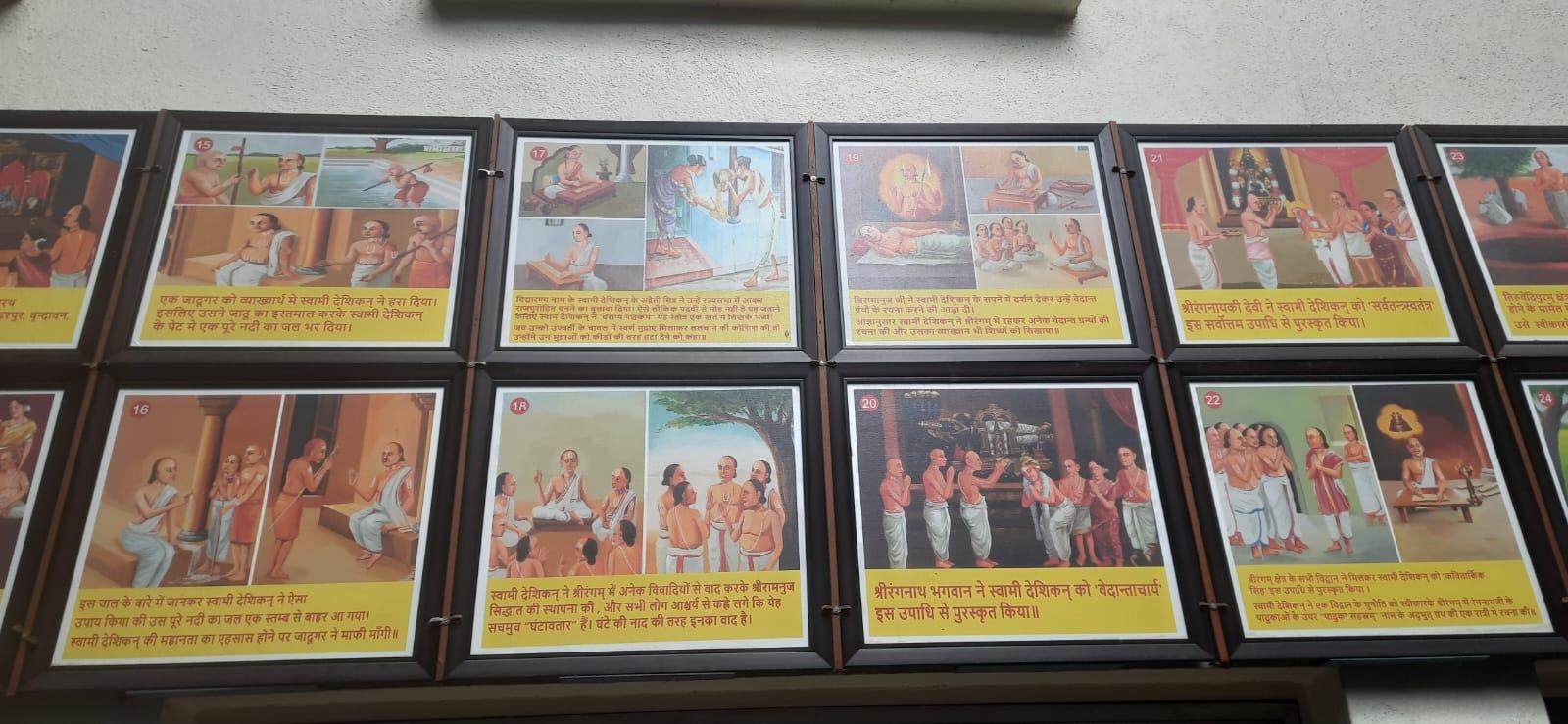 Panels inside Balaji Mandir depicting episodes tied to Shri Venkateshwara (Balaji). (Source: CKA Archives)