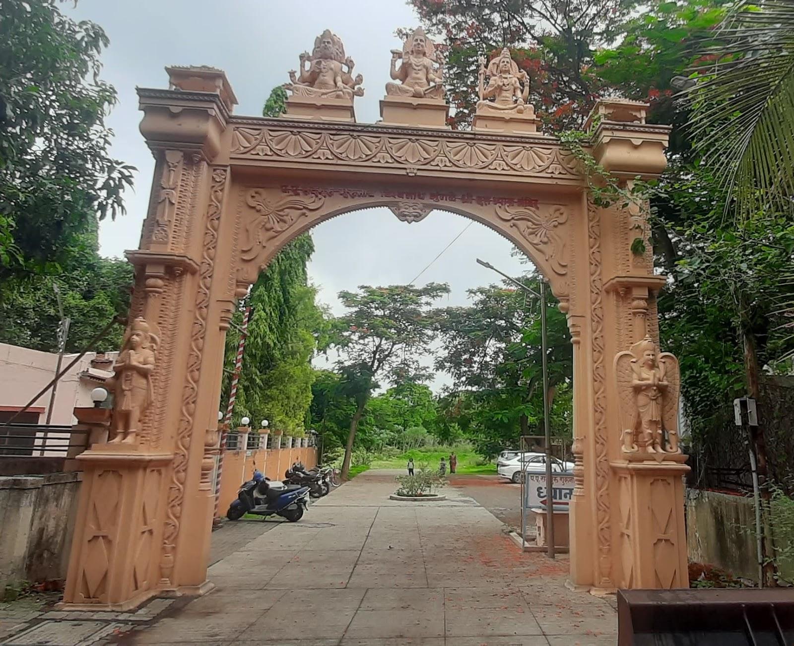 The entrance of Datta Dhyan Mandir, Pashan, Pune known for its intricate carvings and peaceful ambience. (Source: CKA Archives)