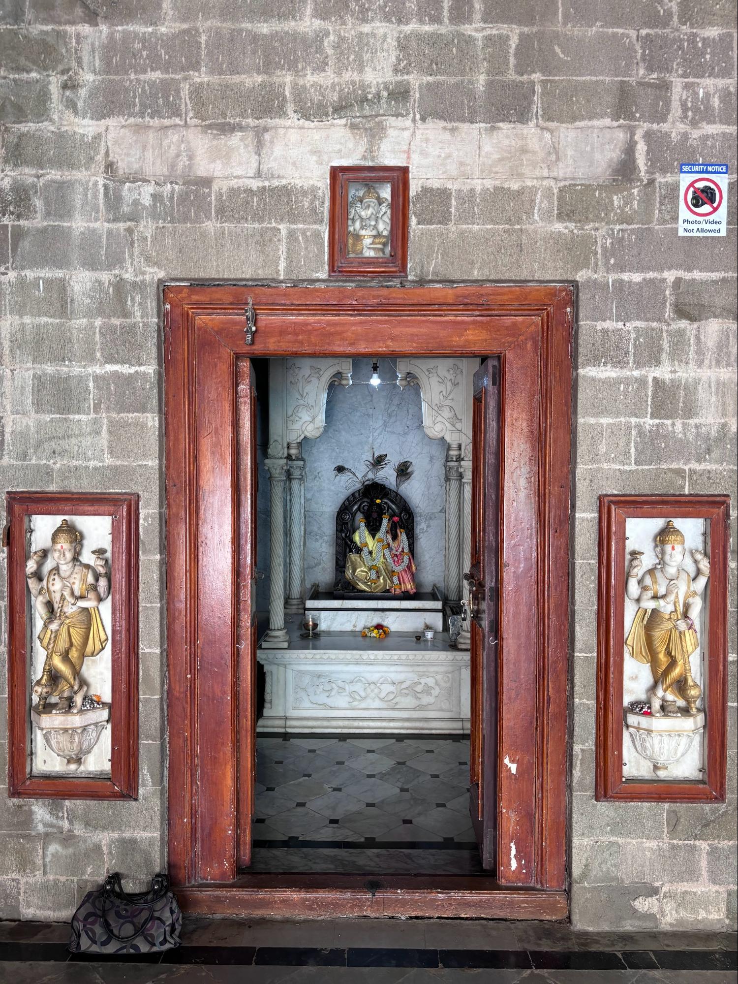The garbhagriha of the Laxmi Narasimha Mandir. (Source: CKA Archives)