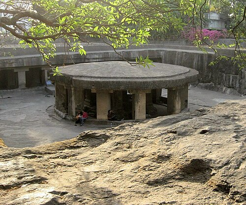 The Pataleshwar Cave Mandir in Shivajinagar, Pune, an 8th-century rock-cut Mandir believed to have been built during the Rashtrakuta period.[49]