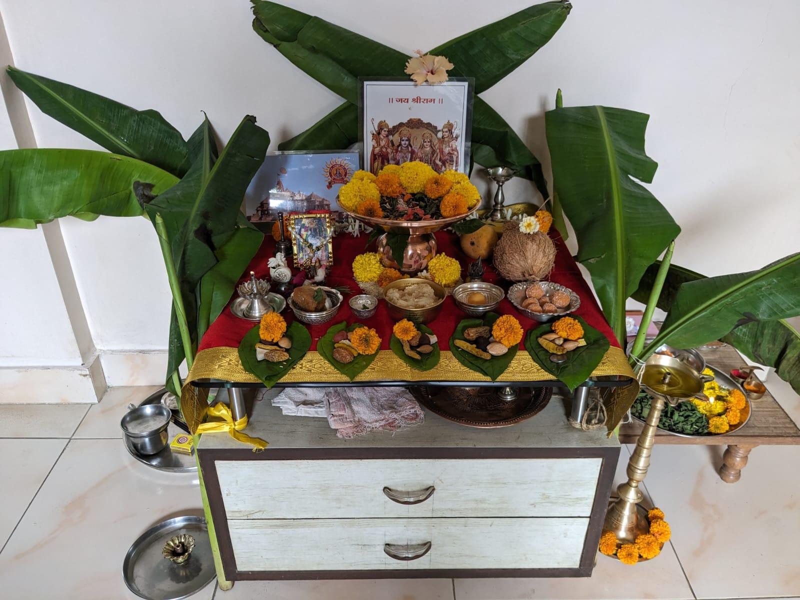 This is the general layout of a Satyanarayan Pooja. (Source: CKA Archives)