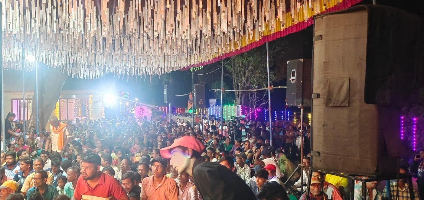 Sound system and light system at a Naman event, Sangameshwar Taluka. (Source: CKA Archives)