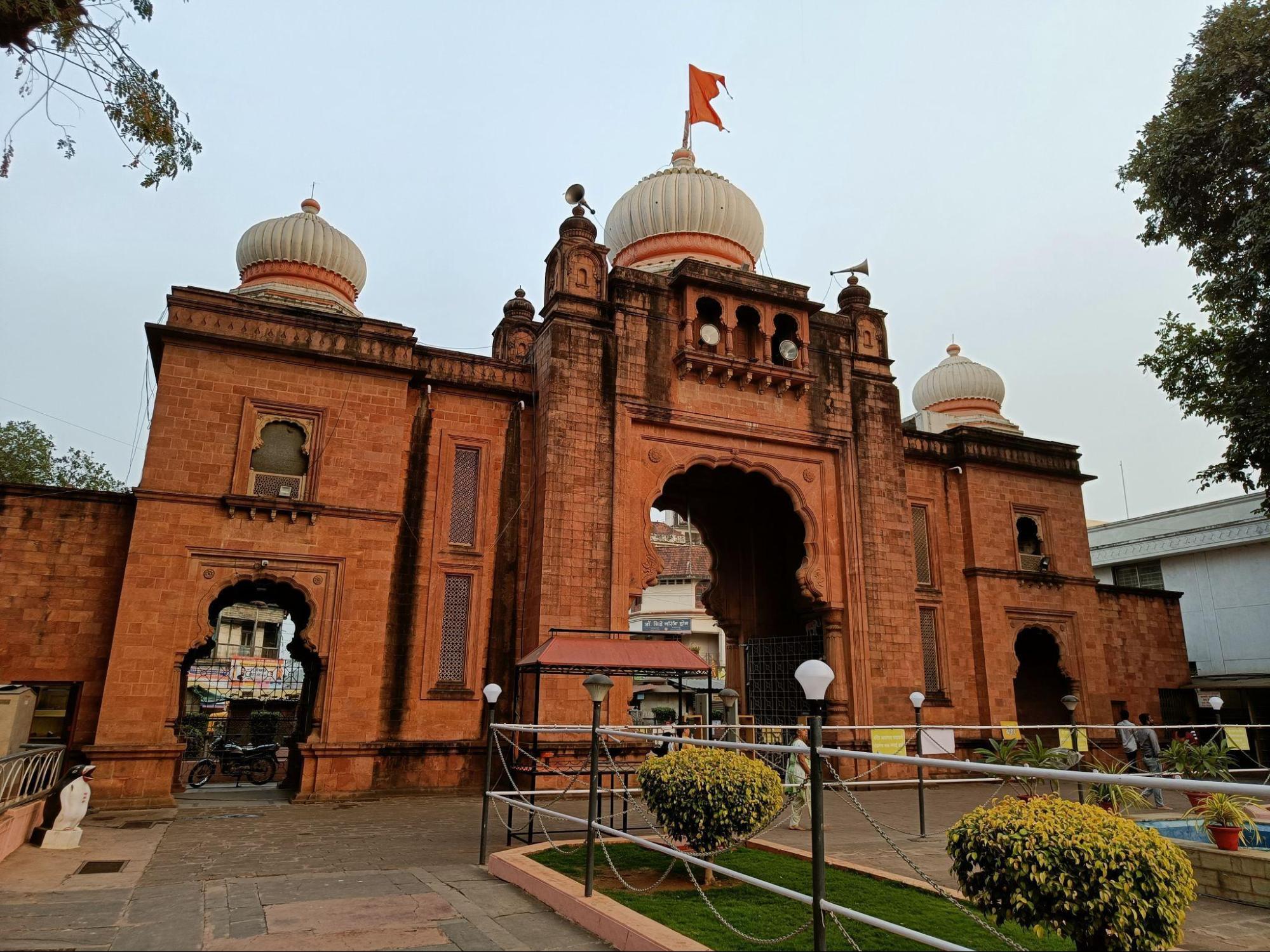 The grand entrance of Shri Ganesh Mandir, built with red sandstone. (Source: CKA Archives)