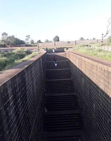 The 96 steps leading to the entrance of the Kamala Bhavani Mandir at Karnala. (Source: CKA Archives)