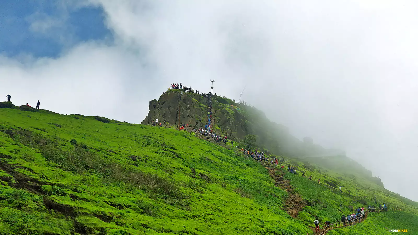 The western part of the district is dominated by the Sahyadri mountain ranges, which include notable peaks such as Kalsubai (as seen above), the highest point at 5,427 feet, along with Harishchandragad and Baleshwar.