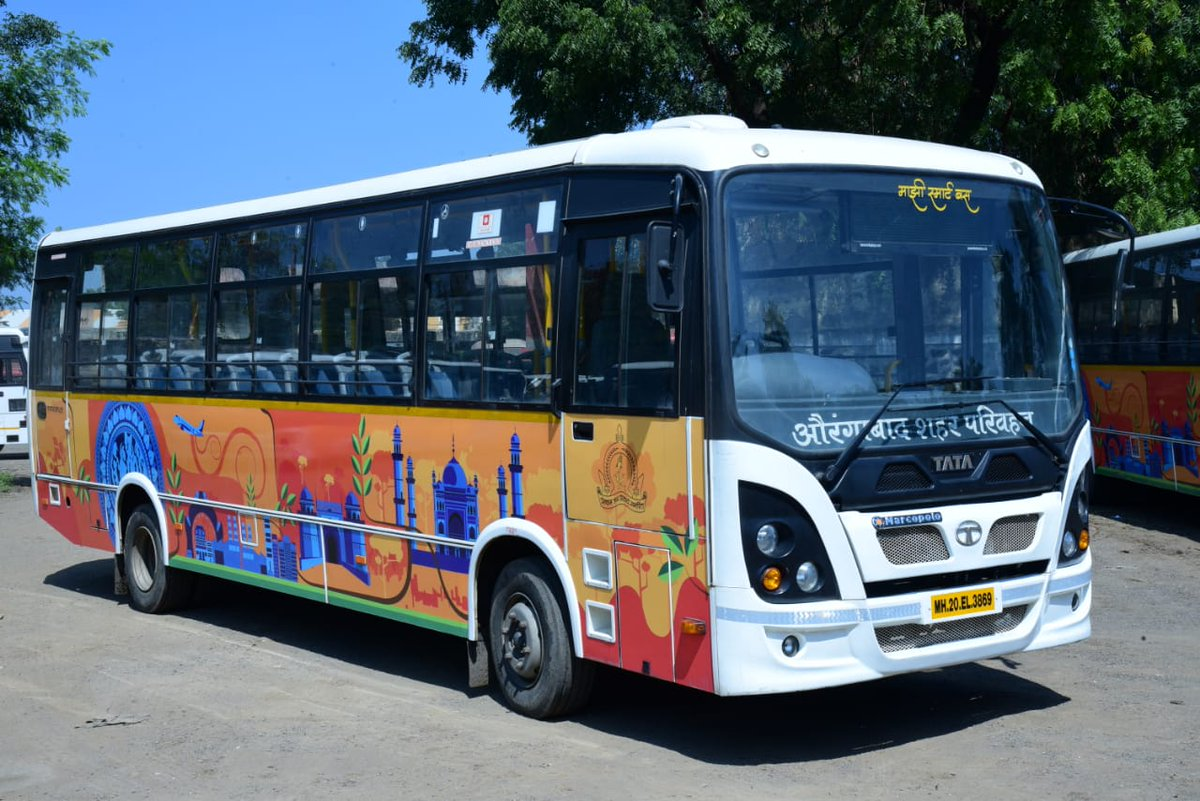 Smart Bus introduced as part of Sambhaji Nagar’s urban transport system.