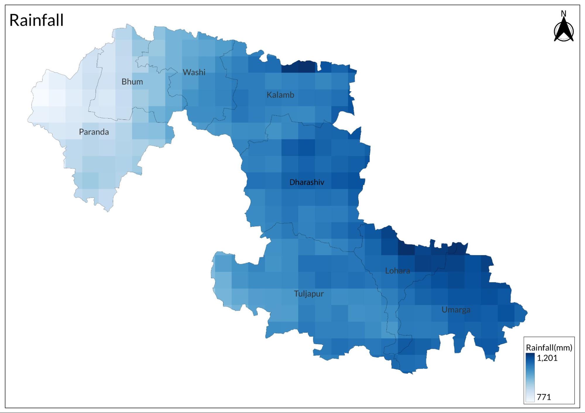 The Mouse Deer is primarily located in Tuljapur tahsil and is rare elsewhere in the district.