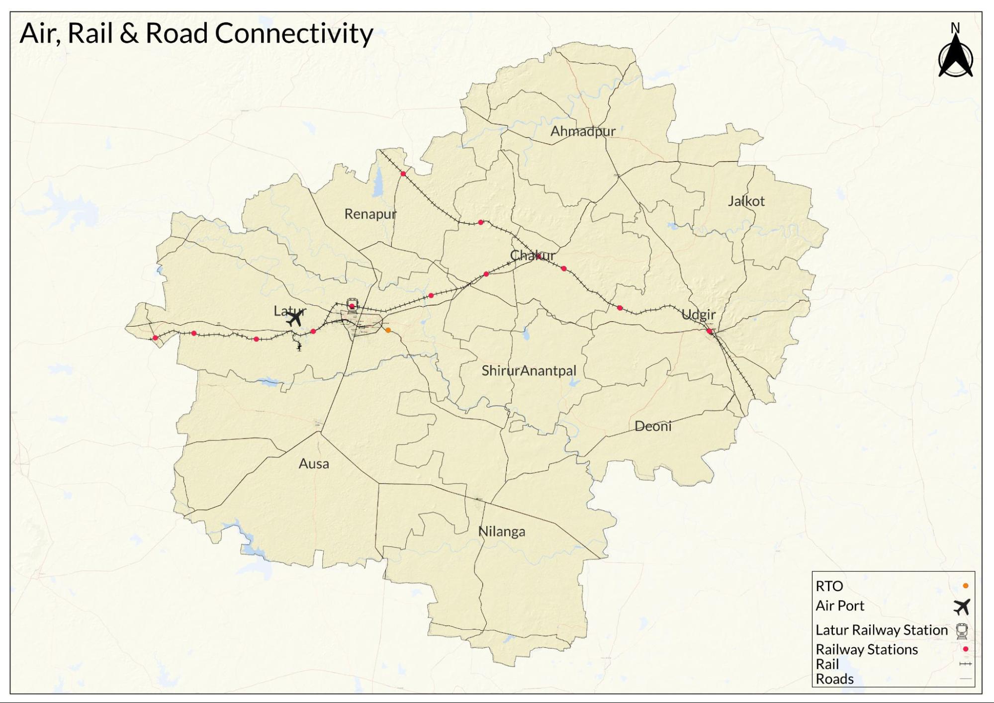 Latur Road Junction, according to the Osmanabad district Gazetteer (1972) is historically an important connecting point between western Maharashtra and the Vidarbha region.