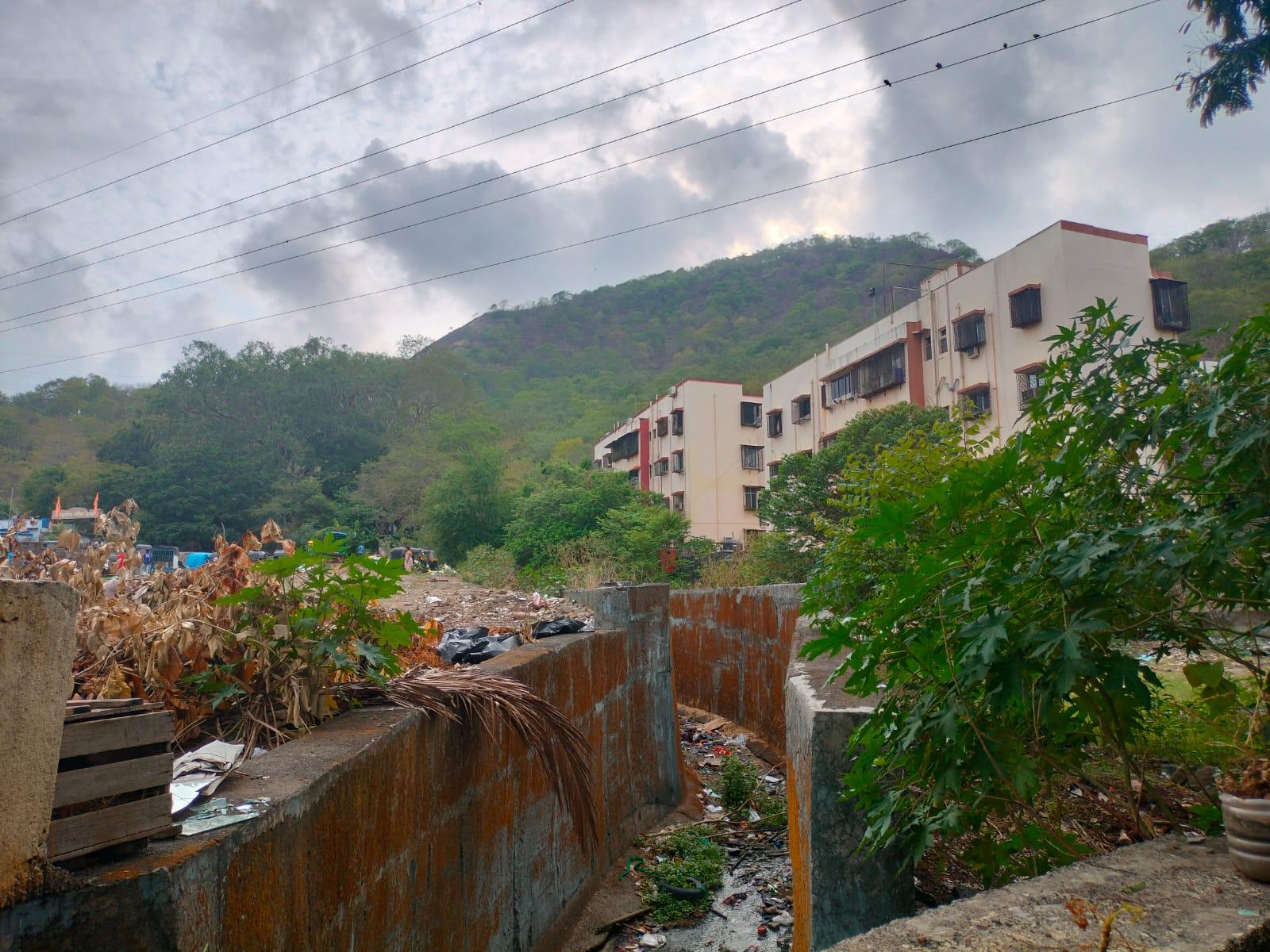 The stream flows near Hanuman Mandir in Malabar Hill Road, Mulund Colony (Source: CKA Archives)