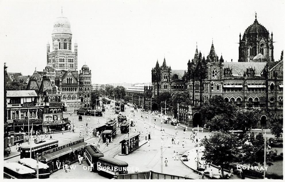 An aerial view of tram routes from Bori Bunder.