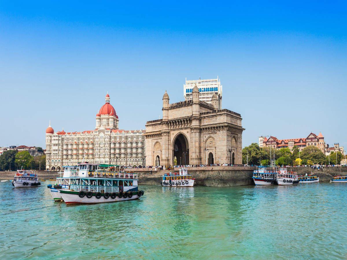 Ferries at service at the Gateway of India.