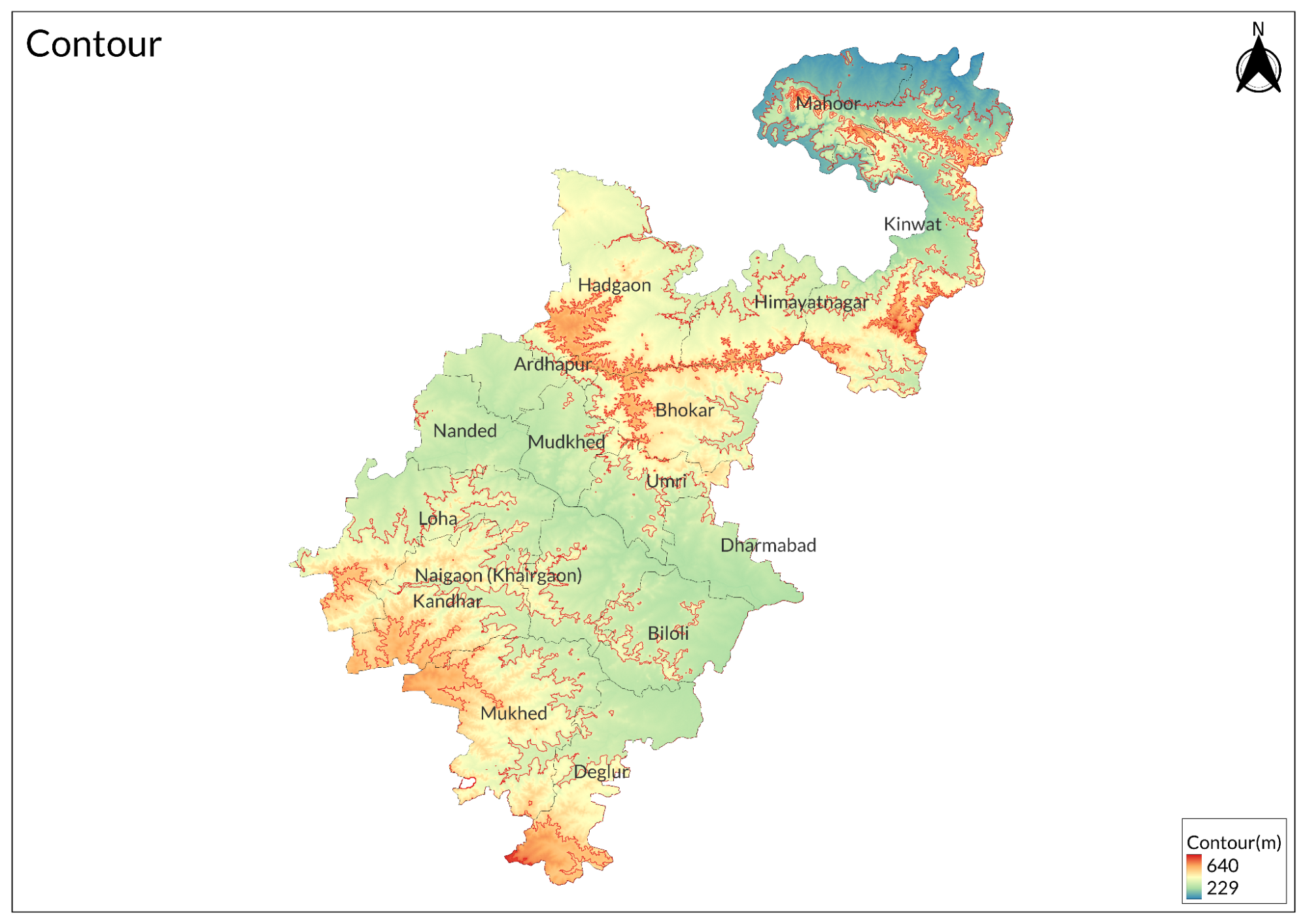 The Godavari River system dominates the hydrology of Nanded district with an extent of about 140 km. Three main tributaries join the Godavari within the district - Asna, Sita, and Sidha, that enhance the water network of the river.