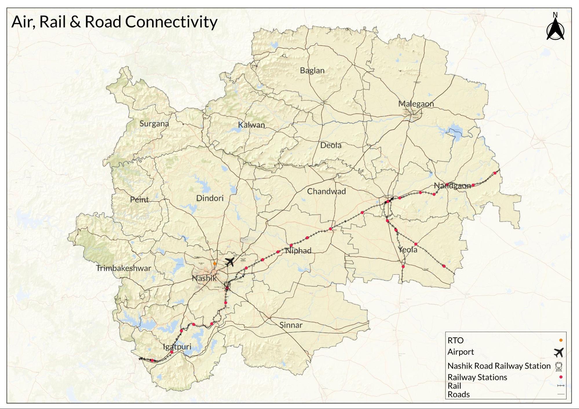 Citylinc bus operating on a city route in Nashik.