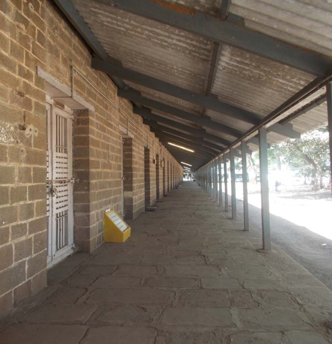 The yard where Mahatma Gandhi was imprisoned. (B-Yard)[2]