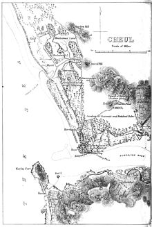 Historic map showing Chaul’s location as a major port on India’s west coast, active in Indian Ocean trade since ancient times.