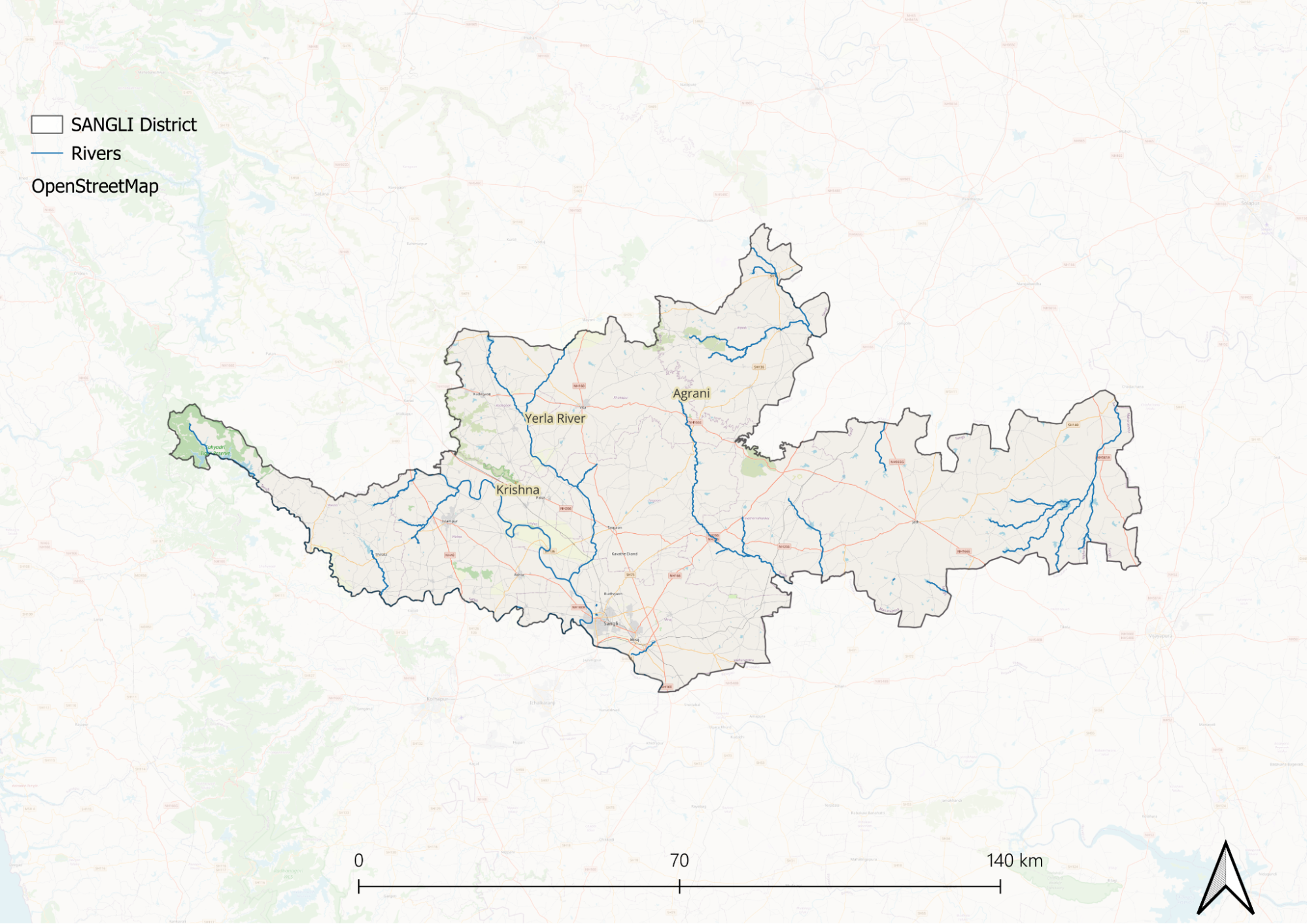 The gaur or Indian bison (Gava), recognized as the largest of all bovines, is found on the Rundhiv plateau. The Indian fox (Kolha) is widespread across the district in both open country and forested areas.