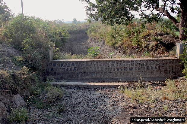 Partially broadened and deepened streamin Pasarani village in Washim